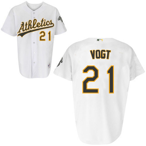 Stephen Vogt #21 Youth Baseball Jersey-Oakland Athletics Authentic Home White Cool Base MLB Jersey
